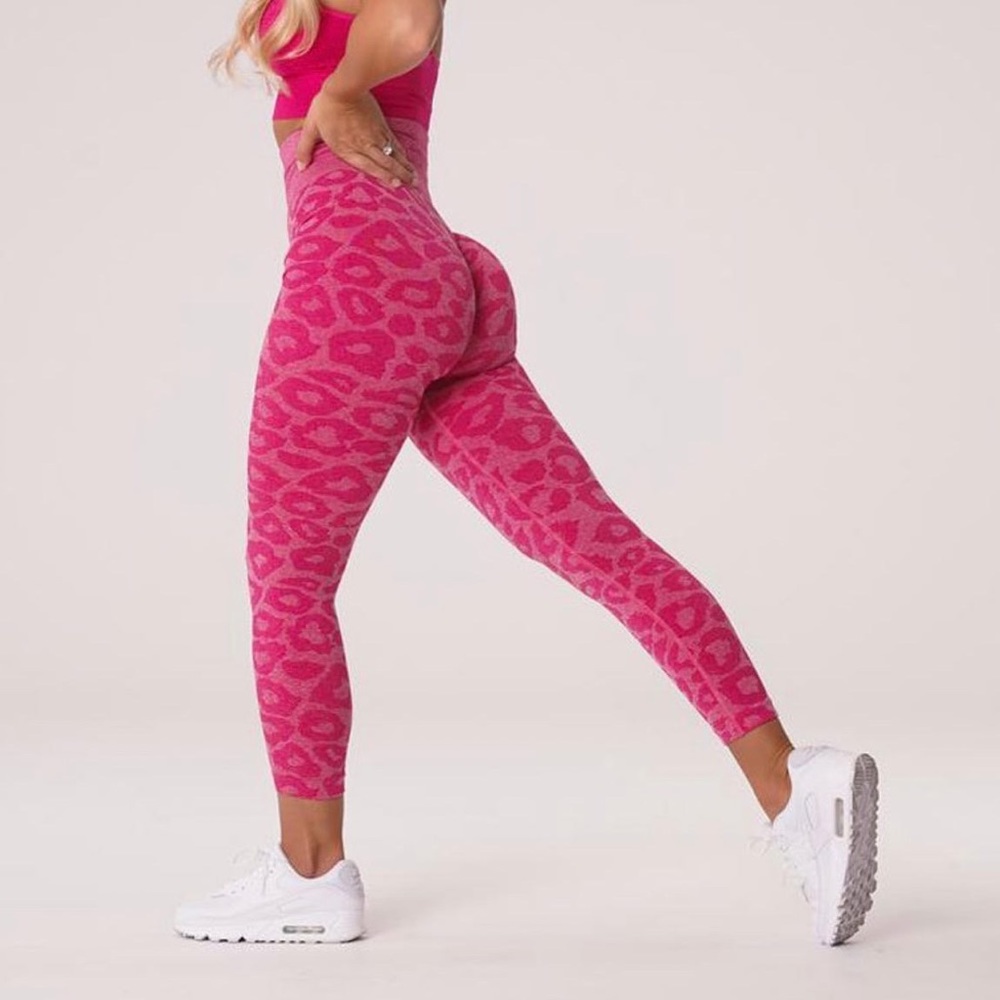 High Waist Seamless Speckled Butt Lift Yoga Leopard Animal Print Leggings
